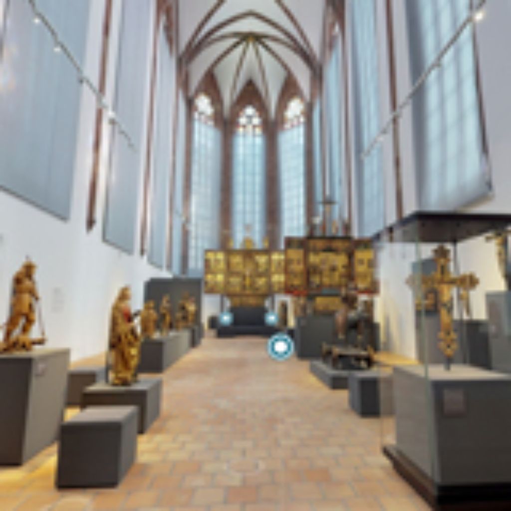 Einblick in den Chor der Barfüsserkirche in der virtuellen Tour in 3D