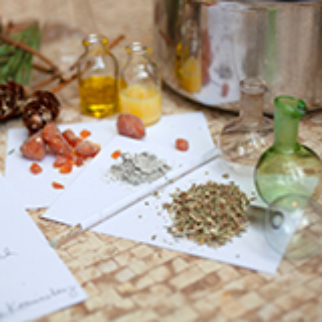 Making Roman ointments and tooth powder