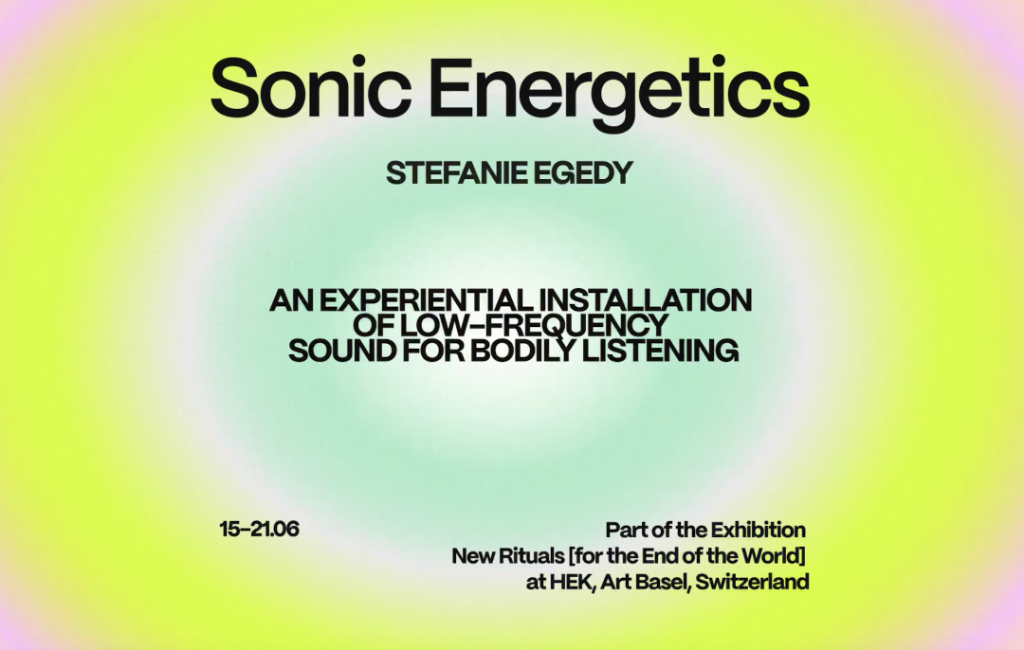 Sonic Energetics in black text on a vibrant yellow-green background
